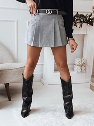 Spdniczka mini SKISHINE z paskiem jasnoszara