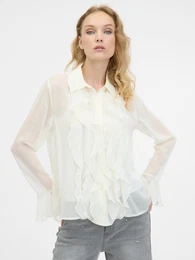 Cream women's blouse - Women's