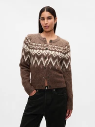 Crop kardigan Fair Isle - Dmsk