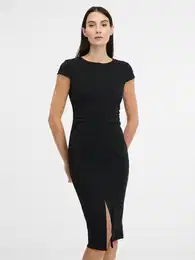 Black women's midi dress - Women's