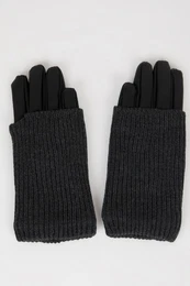 Women's Faux Leather Gloves