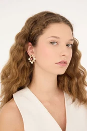 Women's Stone and Pearl Earrings