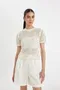 Bela Short sleeves Kardigani z okroglim izrezom za dame image