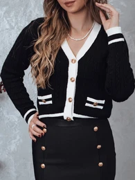 enski pulover z odprtim ovratnikom FUZZY rne barve