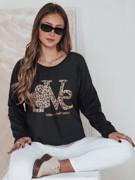 enska bluza LOVEGLOW, temno siva