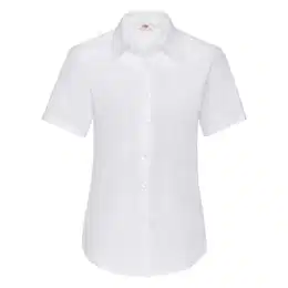 F16LADIES SHORT SLEEVE OXFORD SHIRT