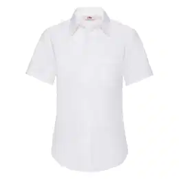 F18LADIES SHORT SLEEVE POPLIN SHIRT
