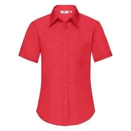 F18LADIES SHORT SLEEVE POPLIN SHIRT