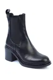 Women's Genuine Leather Side Elastic Boots