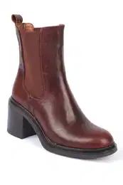 Women's Genuine Leather Side Elastic Boots