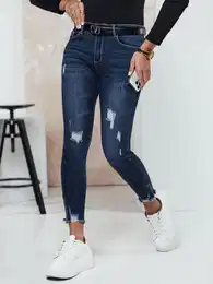 Spodnie damskie ZIPDETAIL push up jeansowe