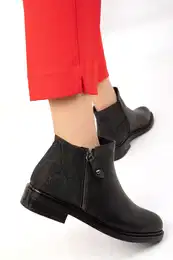 Black-Black Snake Women's Boots & Bootie 19553