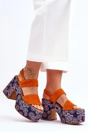 Leather Heels Sandals