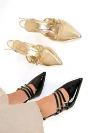 Black Patent Leather Women's Classic High Heel Shoes 19302