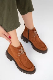 Tan Suede Women's Boots & Bootie 19656