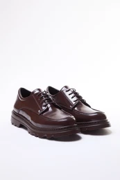 Brown Lace-Up Women's Oxford Shoes