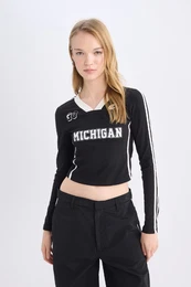 Coool Fitted Printed Long Sleeve T-Shirt
