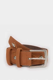 Women's Rectangle Buckle Faux Leather Casual Belt