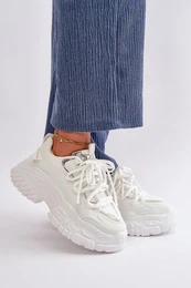 PS1 Women's sneakers on chunky sole white Nevela