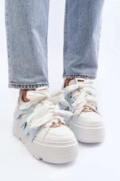 Blue Chunky Platform Sneakers