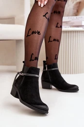 2326 Suede Women's Slip-On Boots Black