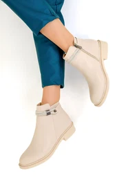 Beige Women's Boots & Bootie 19551