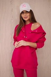 3-in-1 Fuchsia Sweatshirt, Top & Leggings Set