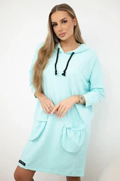 Mint dress with hood