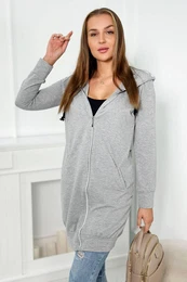 Hoodie with gray melange