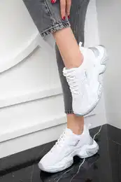 White Women's Sneakers 19707