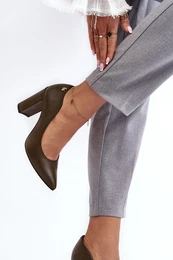 Leather Pumps On Heel