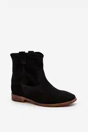 2326 Suede Women's Slip-On Boots Black