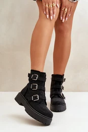 FB2 Insulated boots with decoration black Ciascia