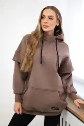 Mocca insulated turtleneck sweatshirt