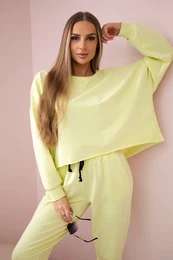 Set 2-piece sweatshirt + trousers yellow