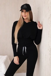 Set with wide cuffs in black color