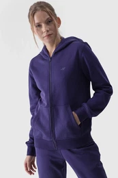 Women's Hoodie Zippered Cotton Gray 4FWMM00TSW