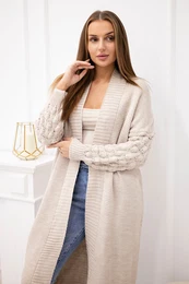 Sweater with bubbles on the sleeve beige