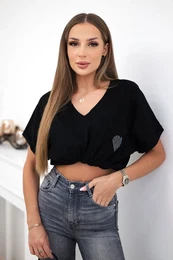 Bavlnn halenka s kapsou ern