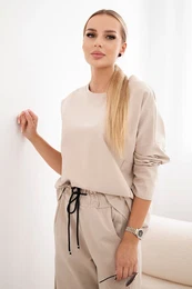 Set Punto Milano zimn mikina + kalhoty s irokmi nohavicemi tmav bov