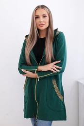 Mikina s ozdobnm pskem zelen