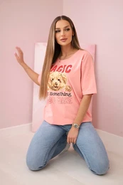 Halenka s potiskem Magic apricot