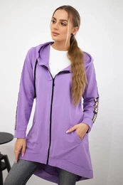 Sweatshirt with back zip dark purple
