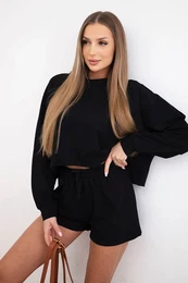 Set blouse + shorts black