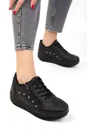 Black-Black Women's Sneaker 19680