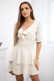 Beige waist-length dress