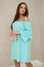 Spanish dress with frills on the mint sleeve