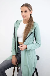Women's long hoodie - dark mint