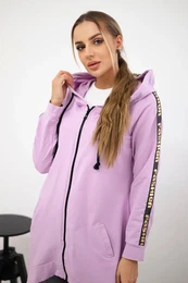 Sweatshirt with a zipper at the back purple