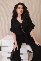 Set of blouse with black pants